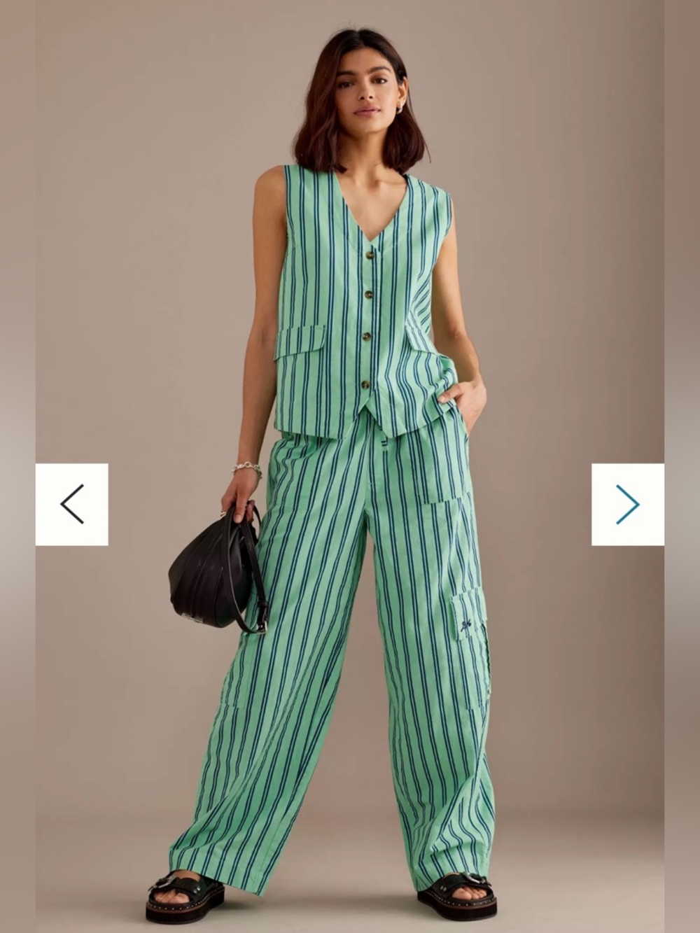 Damson Madder Sydney Coastal Cargo Pants | US 10 | Organic Cotton Linen Blend